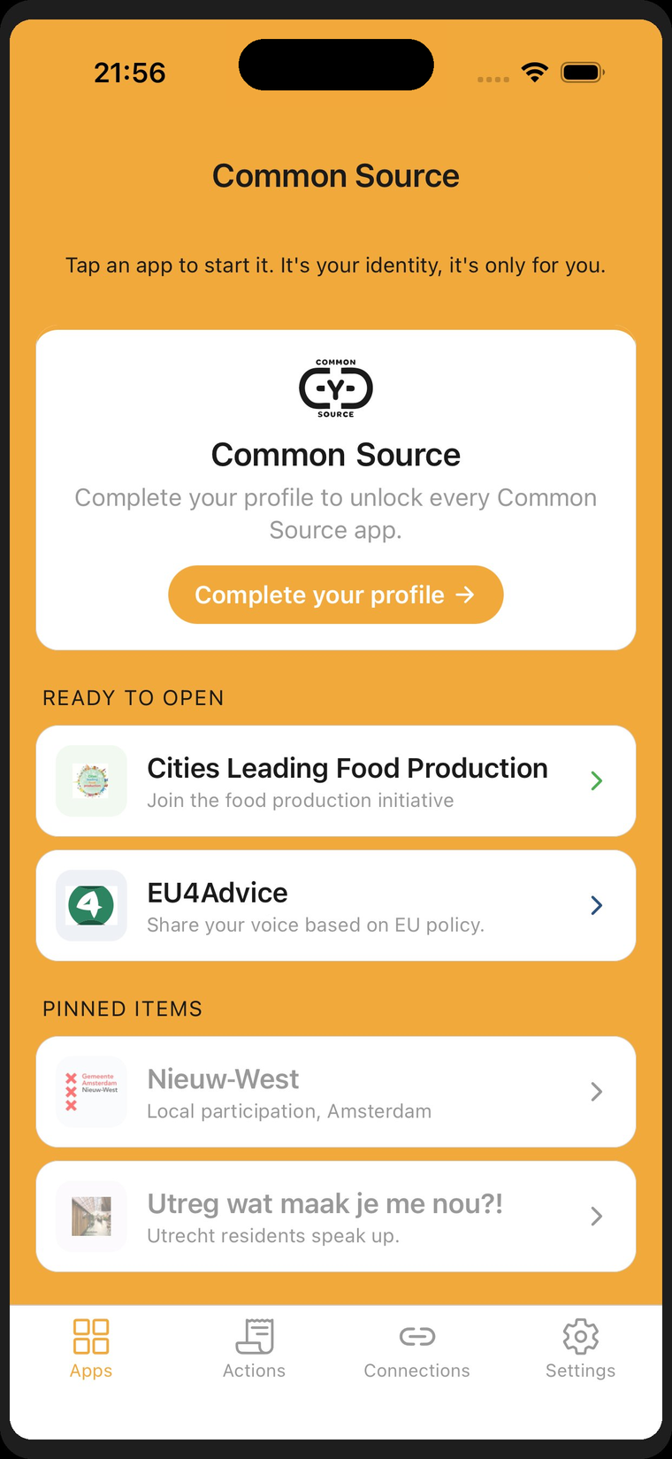 Common Source home — Cities Leading Food Production, EU4Advice, Nieuw-West, Utrecht